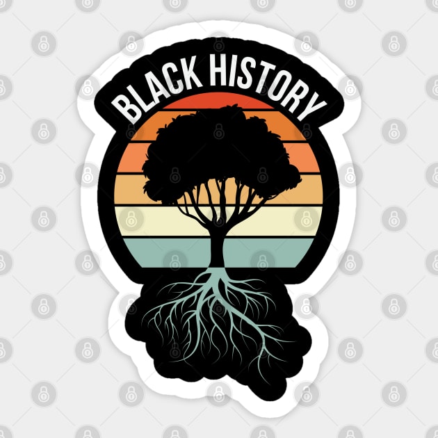 Black History Roots, African American, Black History Month, Black Lives Matter, African American History Sticker by UrbanLifeApparel